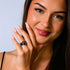 Pear Silicone Ring with Metal Frame & Stones – Includes 2 Stackable Bands | Patented Design by Rinfit